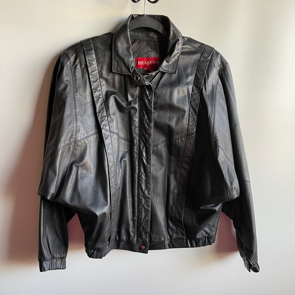 Jackets & Blazers - Vintage Black Leather Jacket